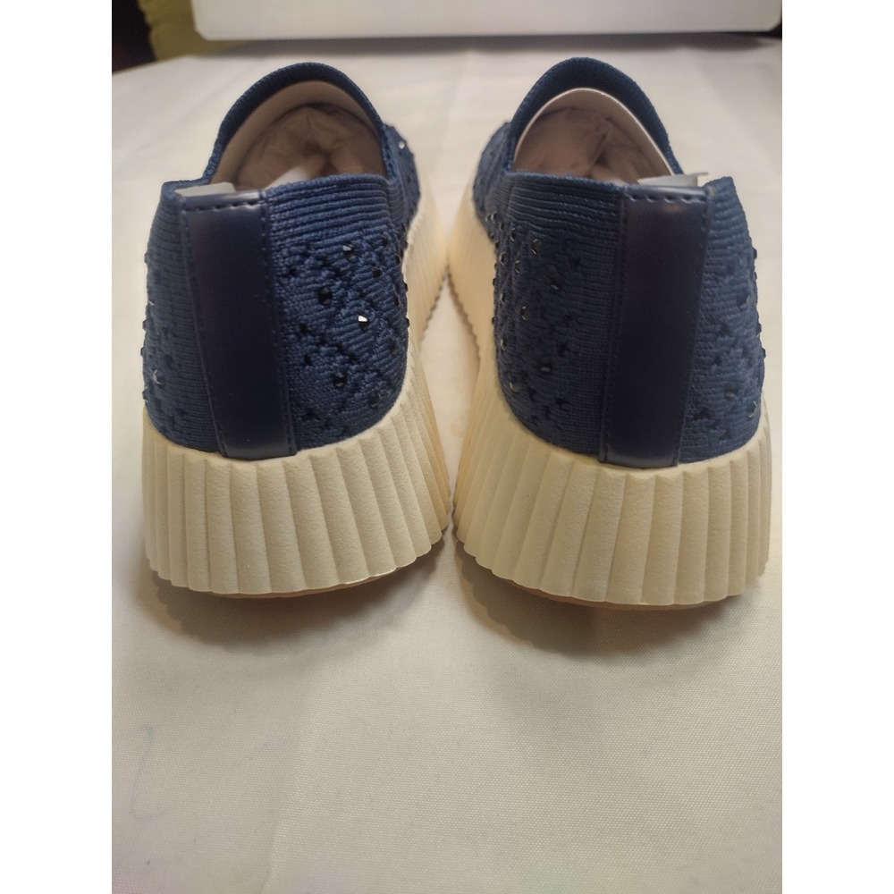 White Mountain Dyles Navy Blue Rhinestone Knit Platform Slip On Sneakers 6.5 - Picture 6 of 8